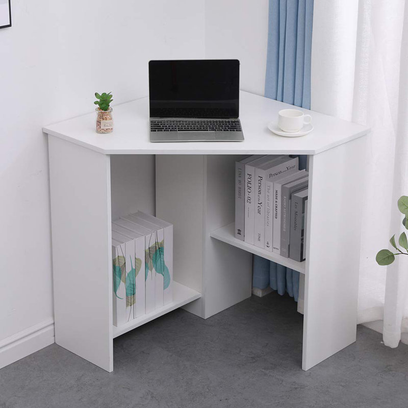 Zytavious Corner Computer Desk, White