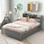 Lit double gris avec lit gigogne et bibliothèque fonctionnelle pour une chambre confortable - Space Essential-1394101161
