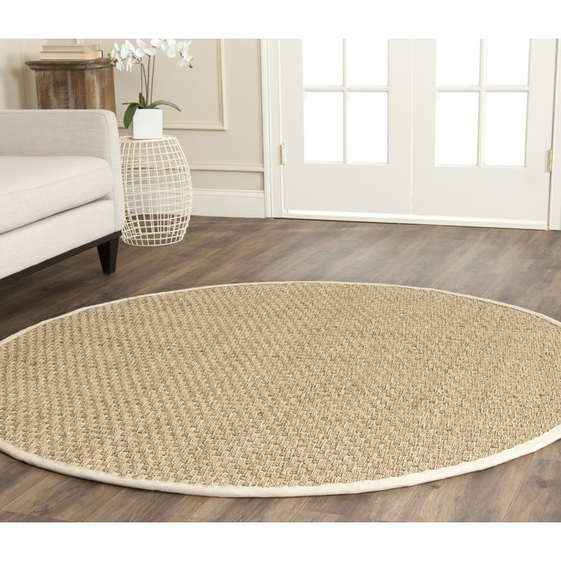 Dollard Machine Woven Brown Rug, Round 91 cm