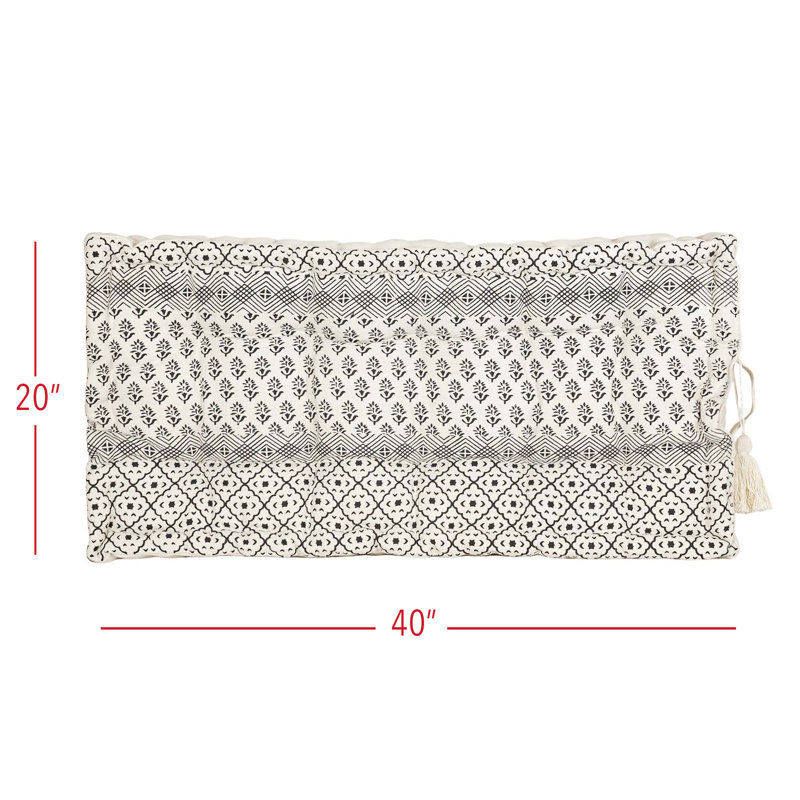 Boho Fringed Cotton Throw Pillow