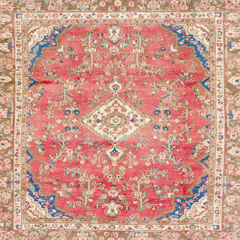 Abstract Indoor Rug, Square 6'