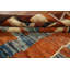 Tapis oriental orange fait à la main en laine orange 6 x 8