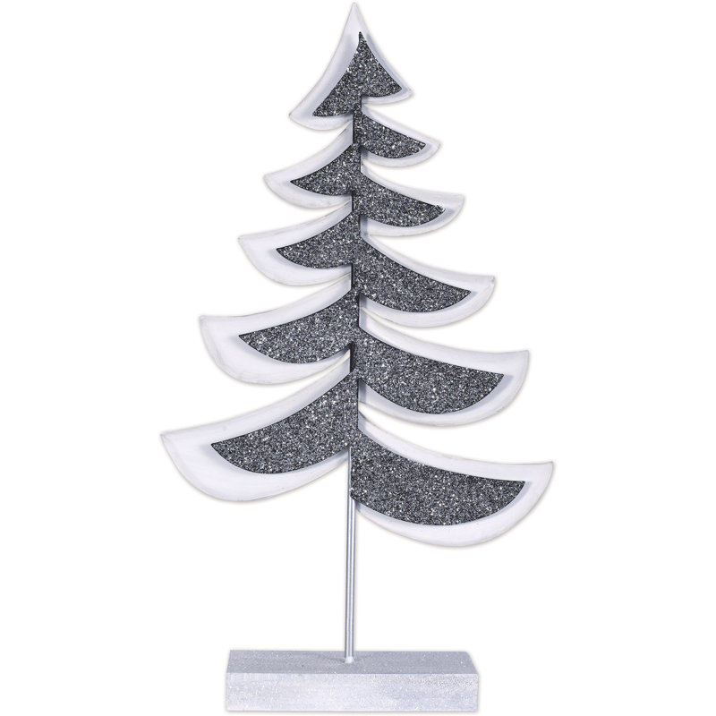 Arbre de Noël argenté 14 po