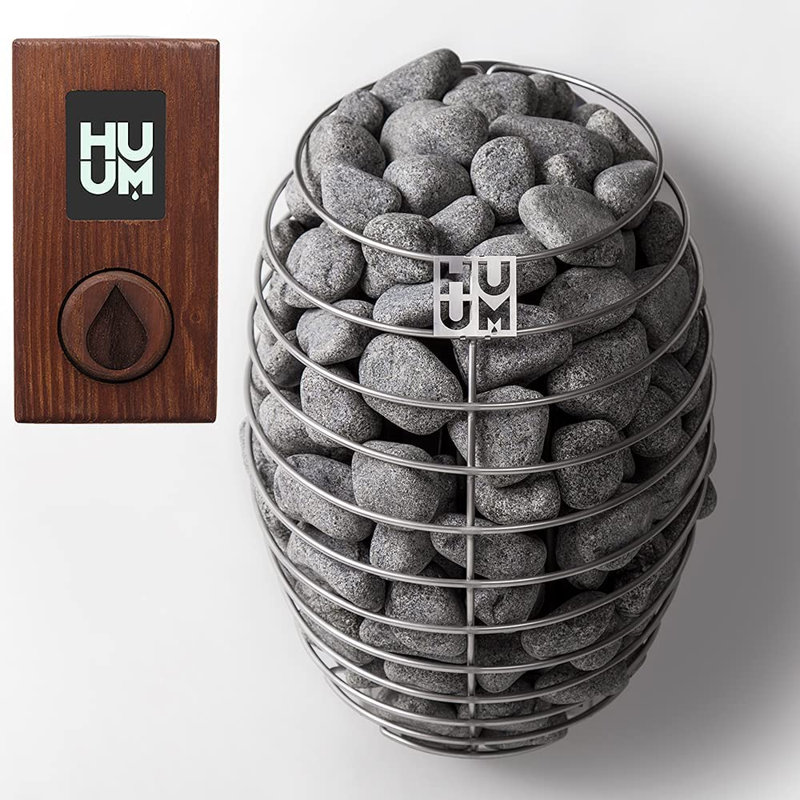 HUUM Drop 4.5Kw Sauna Heater with UKU WiFi Control, (Sauna Stones Included ), Blue