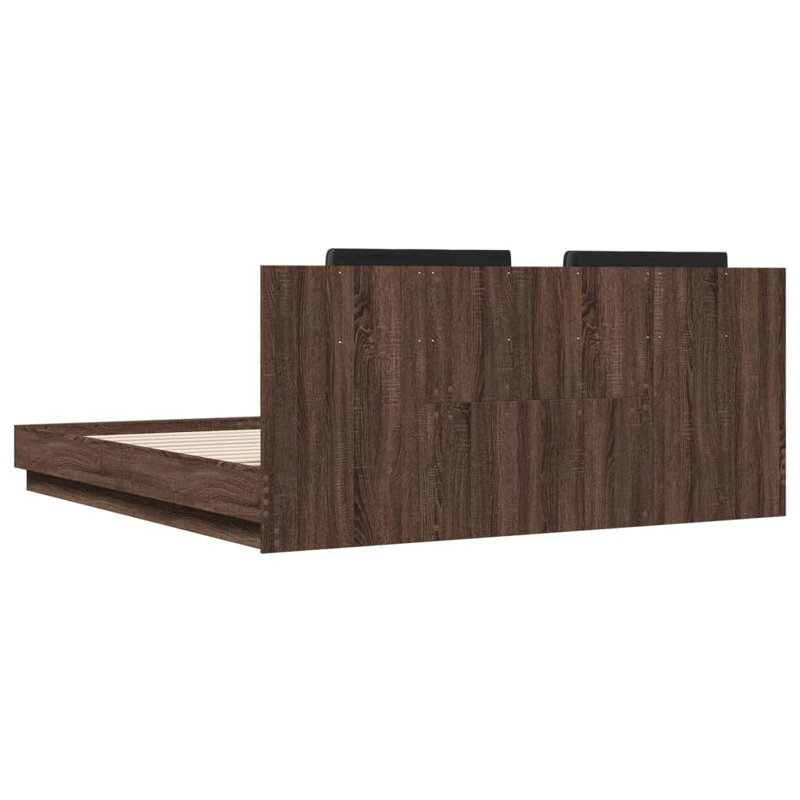Middleport Bed, UK Single - 90 x 190 cm, Brown Oak