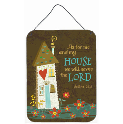 As For Me And My House by Valerie Hart Graphic Art Plaque