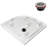 36 in. x 36 in. Corner Acrylic Shower Base in Glossy White With Corner Drain, Drain Included-114639142