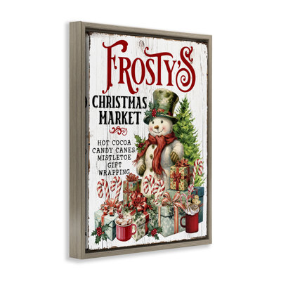 Art mural sur toile, «Frosty Christmas Market» par Creatif Belle