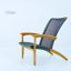 Chaise longue en teck Cantera