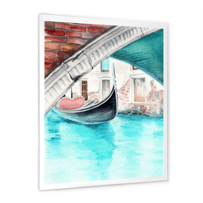 " The Venetian Canal With A Floating Gondola I "