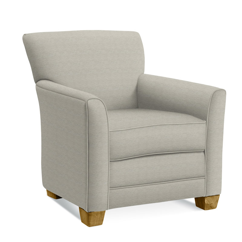 Buckley Upholstered Armchair, Honey Finish, Basic Beige, 0317-85