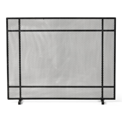 Pare-étincelles en fer, cloison moderne, hauteur 32,34 po x l 41,52 po, profondeur 7,93 po, de la collection Flying Sparks, cadre, H x P