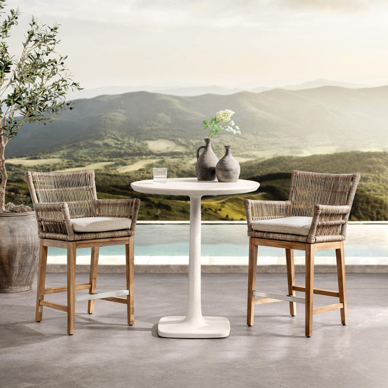 Paulina Outdoor Bar Table, 36" H x 31" W x 31" D