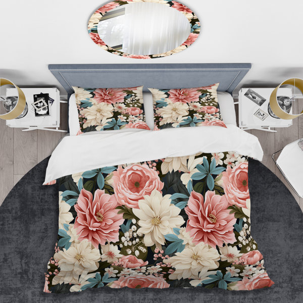 East Urban Home Amily Floral Duvet Cover Set | Wayfair