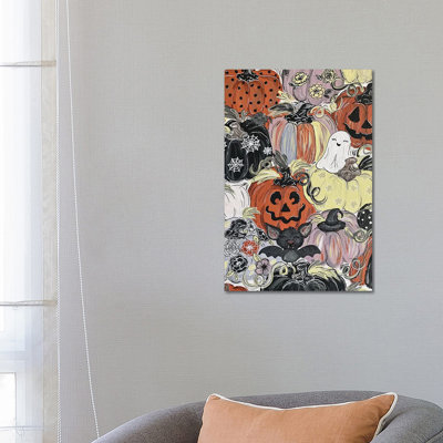 Spooky Pattern Pumpkins by Katie Bryant - Wrapped Canvas Gallery-Wrapped Canvas Giclée