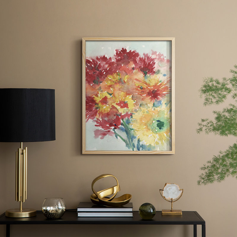 Floral Treats II Framed Print - Solid Wood, H 11 po x l 9 po
