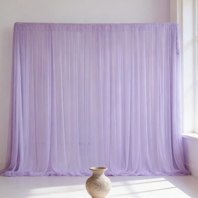 9.8ft Length Wedding Arch Draping Fabric – 4PCS 59" Wide Sheer Curtain Panel for Ceremony Backdrop, Birthday Party, Bridal Shower, & Table Runner – Lightweight Polyester Drapes for Home Decor