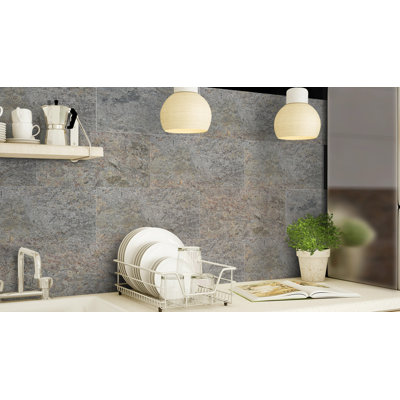 Panneau mural en pierre brun / gris 23,6 po Falkirk Johnstone (paquet de 10)