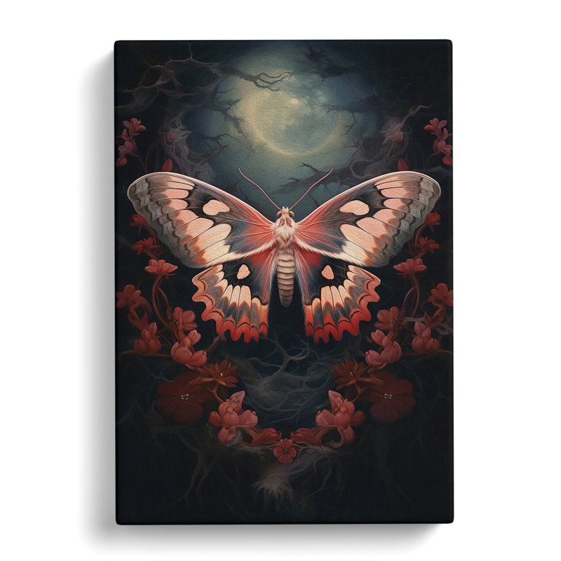 Moth Romanticism - Wrapped Canvas, 76cm H x 50cm W x 3cm D