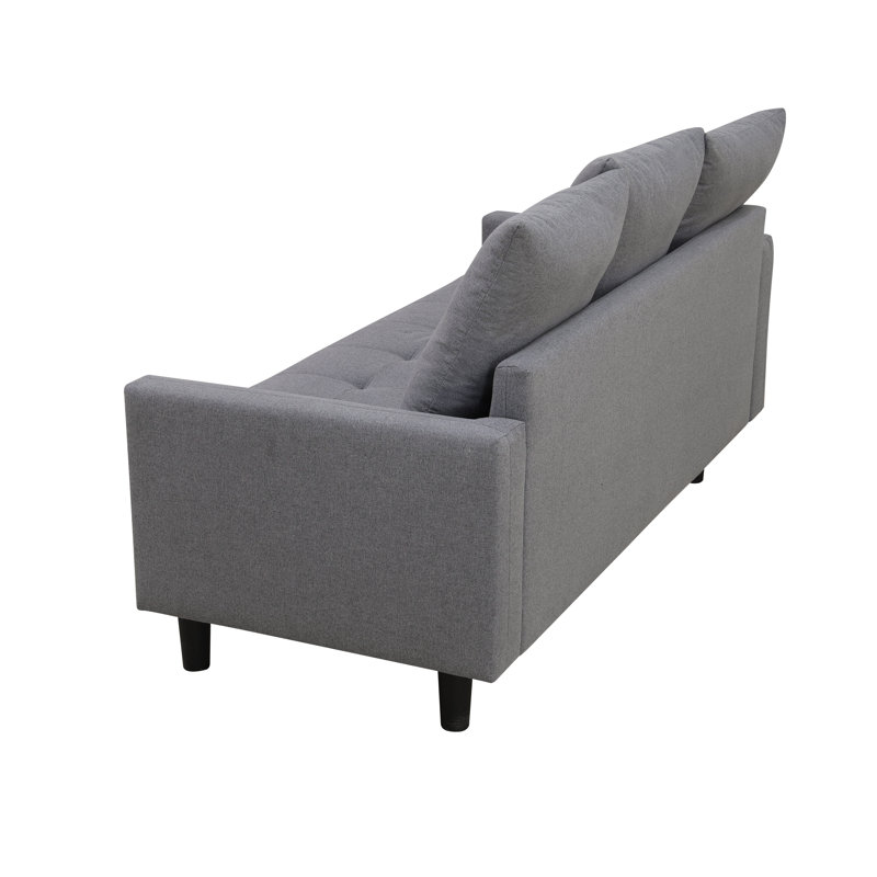 Light Gray Linen Storage Sofa