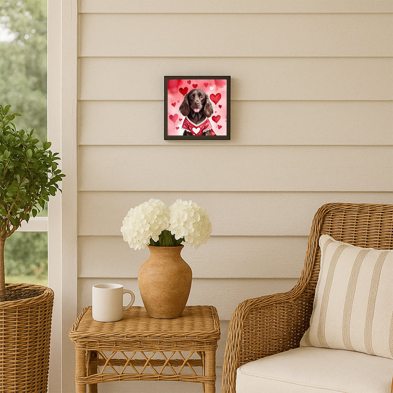 Boykin Spaniel My Valentine Framed Metal Print