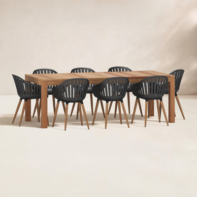 Anautica 87" Teak Patio Dining Set