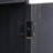 46.5'' Farmhouse Kitchen Island With Drape Of Beads, Power Outlet, Rolling Kitchen Cart On Wheels With Drop Leaf, 3 Doors , 3 Drawers And Internal Iron Shelf, For Kitchen, Dining Room, Black-1804005038