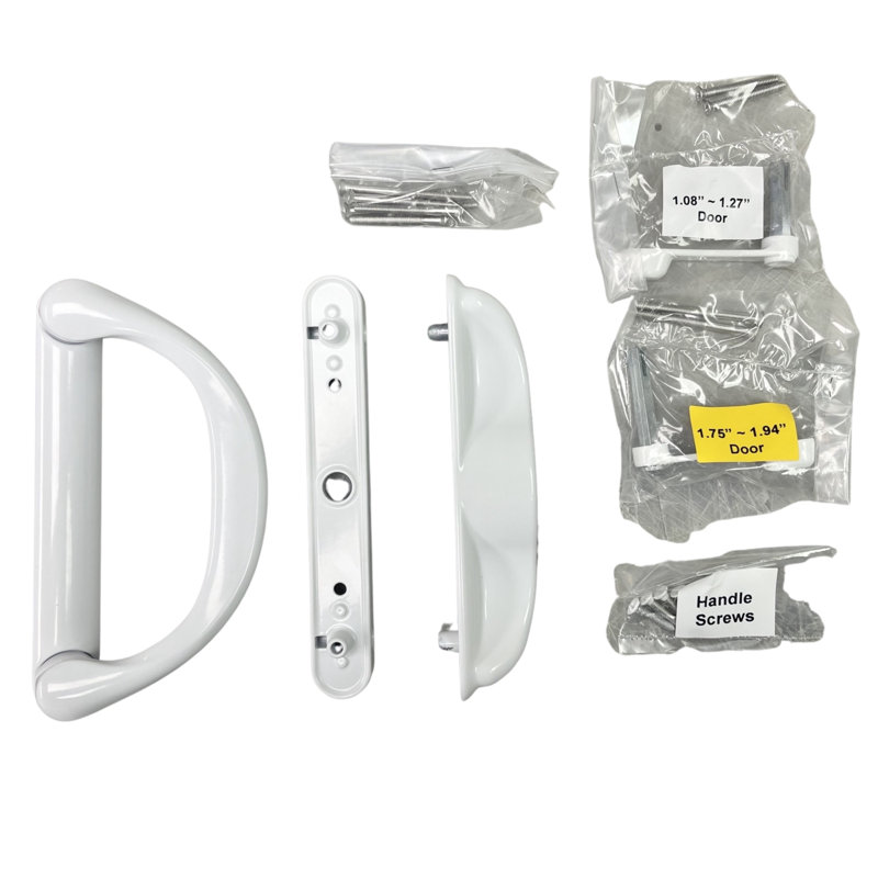 Involute Interlock Patio Door Handle Set, White