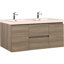 Meuble-lavabo mural 60 po avec lavabo, meuble-lavabo mural 60 po avec lavabo double en résine et tiroirs-325692784