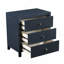 Table de chevet 3 tiroirs - Bleu minuit-63762912