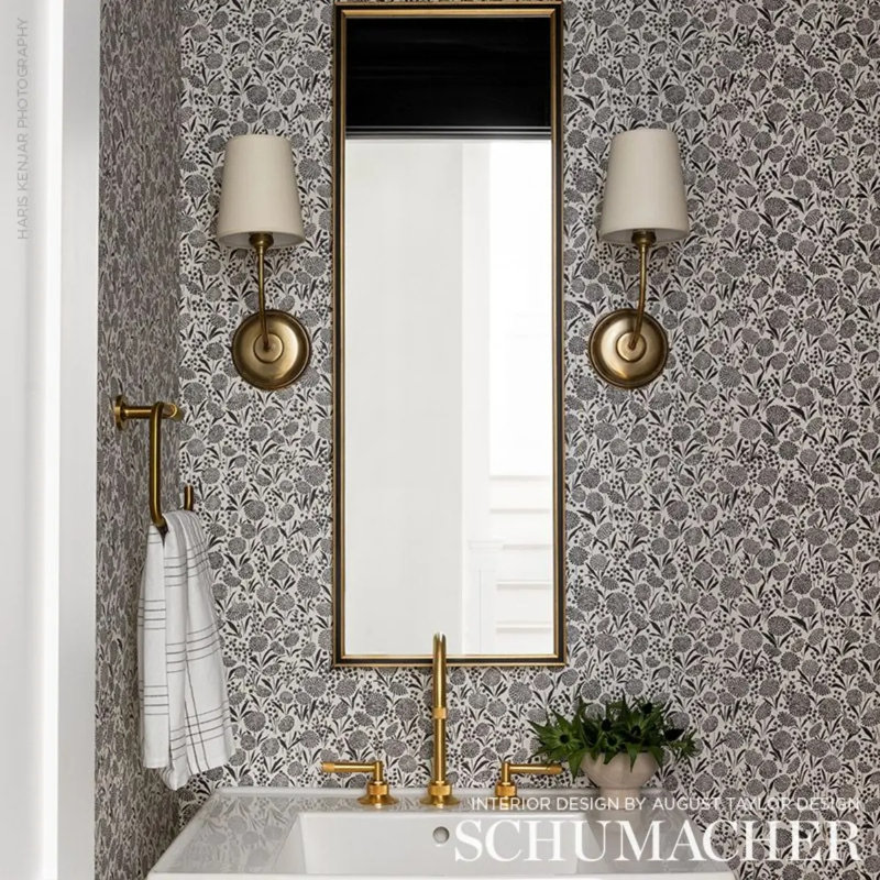 Chrysanthemum Wallpaper, Carbon