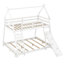 Lit superposé House avec filets d'escalade et rampe d'escalade