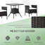 Ensemble bistro de patio 3 pièces - Sièges élégants avec fonction inclinable, table basse rustique, housses de coussin amovibles, chaises de jardin en matériau imperméable, inclinaison par bouton, coffre-fort à lattes avec système de drainage