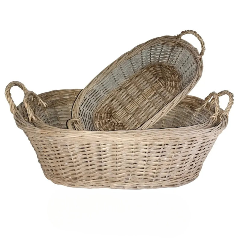 Farmhouse-Inspired Market Baskets - Set of 3