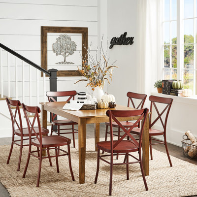Aliha 6-Person Solid Wood Four-Leg Dining Set