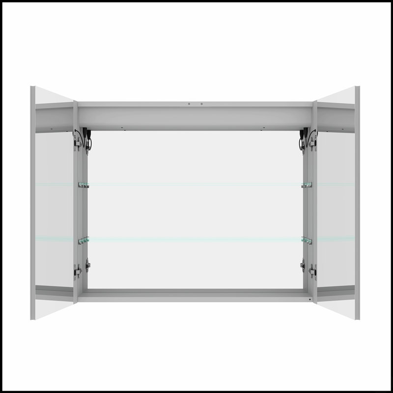 Armoire à pharmacie à miroir 36 po x 30 po avec antibrouillard, lumière à intensité variable et interrupteur tactile pour salle de bain moderne