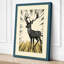 Radiant Deer Japandi - Wrapped Canvas-577183823-577183825