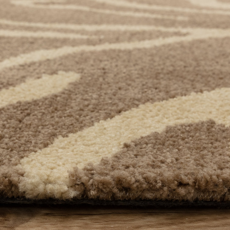 Alaisdair Tiger Animal Print Taupe Area Rug