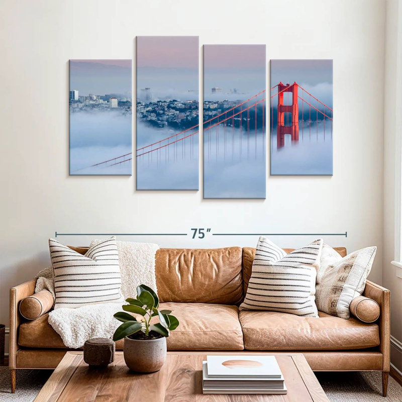Lilie Murky Golden Gate Bridge, 42" H x 68" W