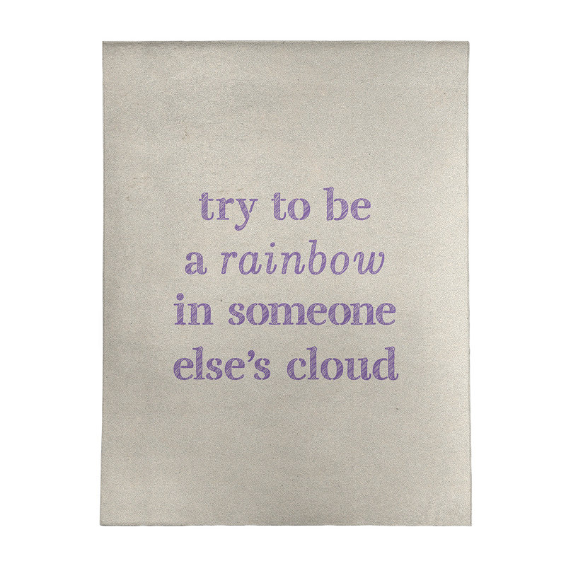Tapis en chenille poly «Quotes», Rectangle 5 pi x 7 pi