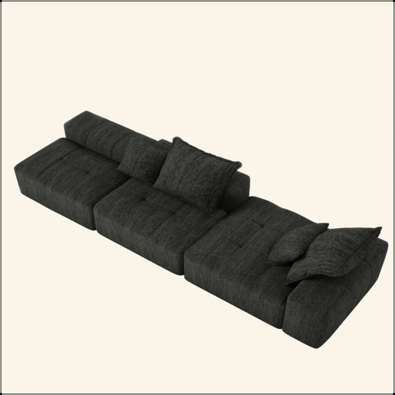 Canapé modulaire surdimensionné Modern, Noir