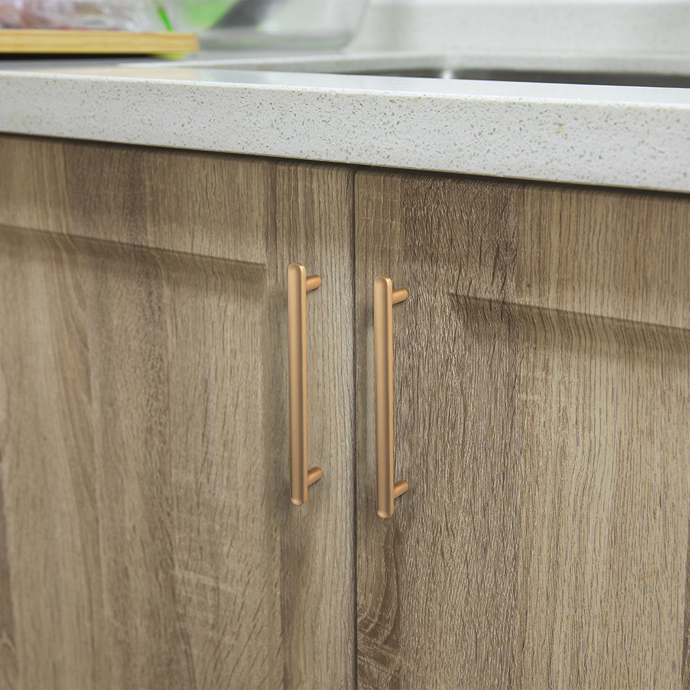 Center Bar Cabinet Pull, 5 1/16", Champagne Bronze