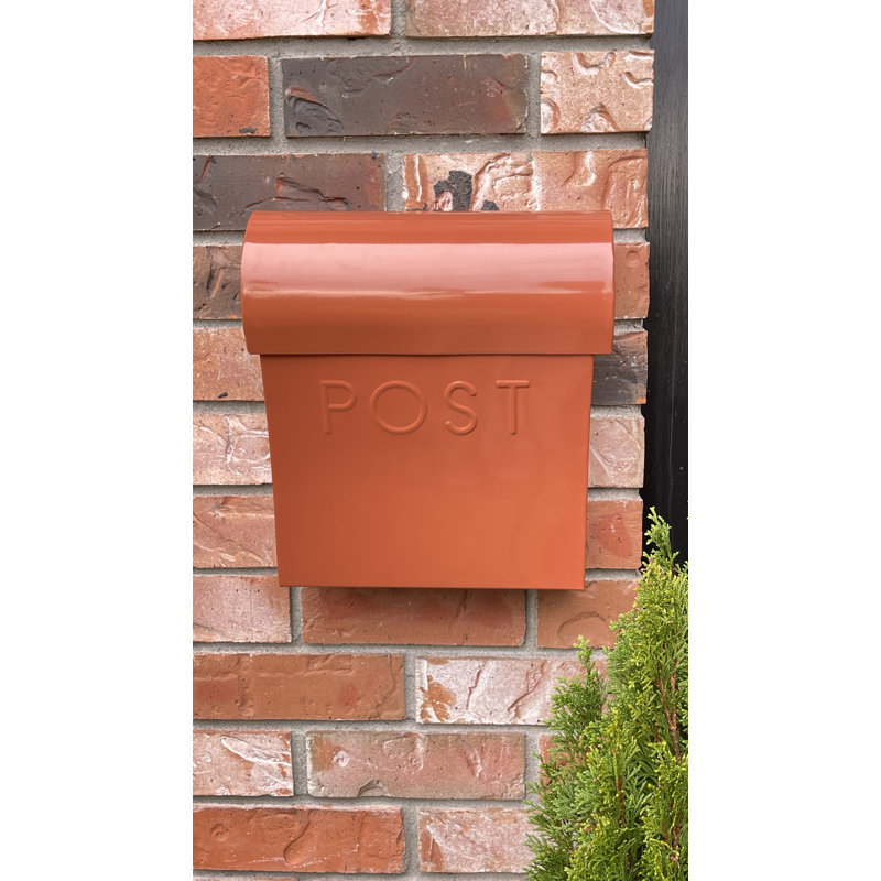 Terracotta Brown Steel Wall Mount Mailbox