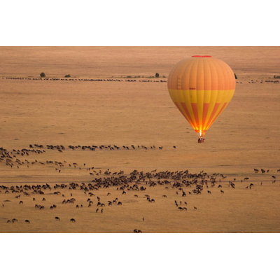 Hot Air Balloon In Masai Mara 1 Piece Wrapped Canvas Wall Art