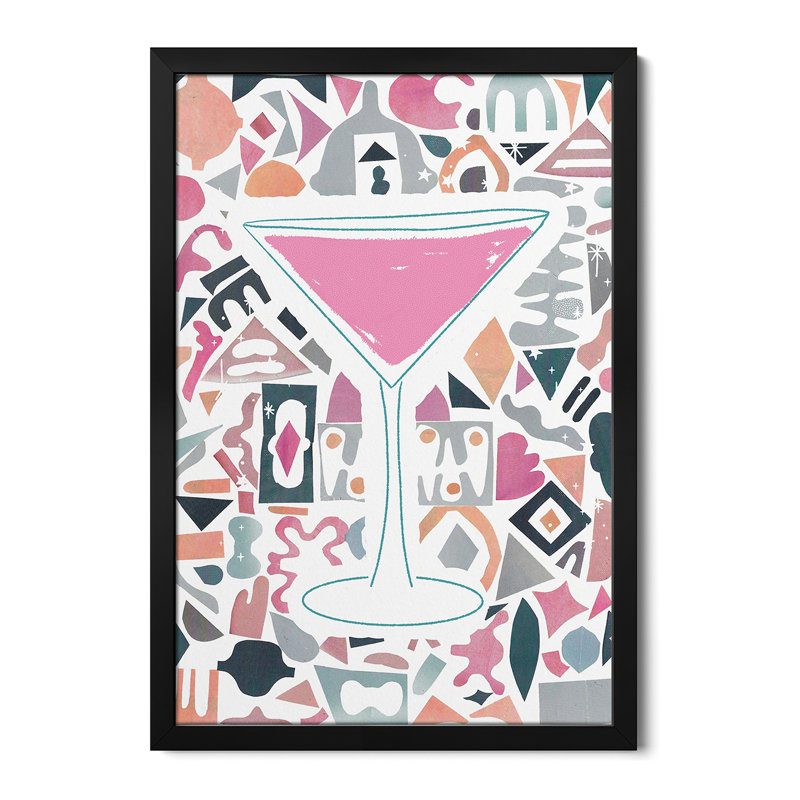 Rose martini - reproduction d'art murale - affiche de galerie, H 24 po x l 16 po