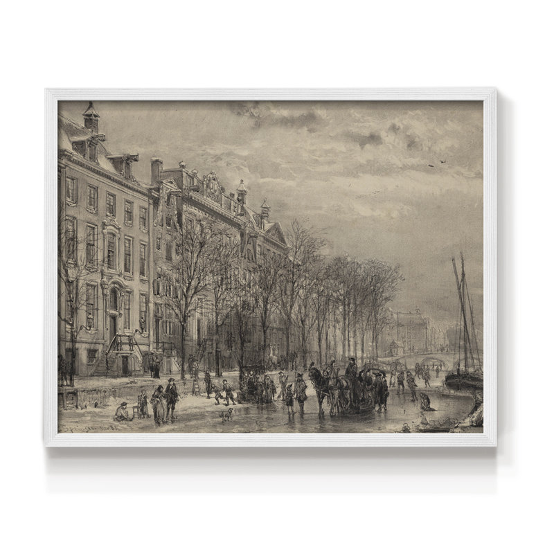 Paysages rétro-CLXIX - reproduction encadrée, H 11 po x l 14 po, Blanc