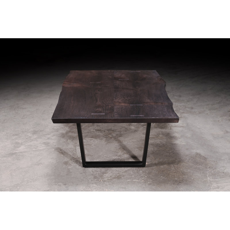 Solid Wood Coffee Table, 18" H x 48" L x 32" W, Ebonized Oak