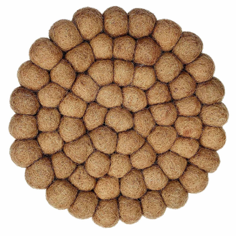5006Trivets Round 1 Piece Trivet, Driftwood Brown