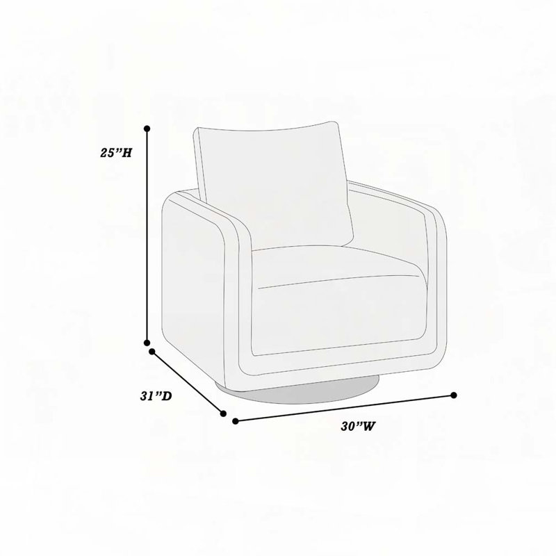 Fauteuil d'appoint pivotant en similicuir, Noyer
