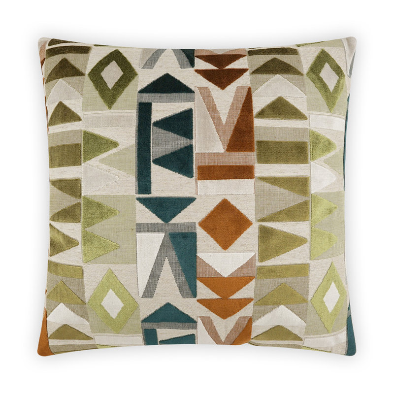 Coussin décoratif Traydon, Océan, Carré 24 po